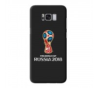 Чехол для Samsung S8Plus (G955) матовый с рисунком, Official Emblem (Deppa) (черный)