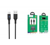 Кабель USB - MicroUSB HOCO U79 2,4A (черный) 1,2м (в оплетке)