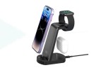 Беспроводное зарядное устройство 3 в 1 XO WX035 Apple Watch + iPhone Plug-in + TWS Plug-in 3-in-1 Multi-function Wireless Charging (Чёрный)