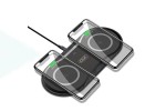 Беспроводное зарядное устройство 2 в 1 XO WX025 20W 2 in 1  Desktop Wireles  Charger (Can charge two mobile phones at the same time) (Чёрный)