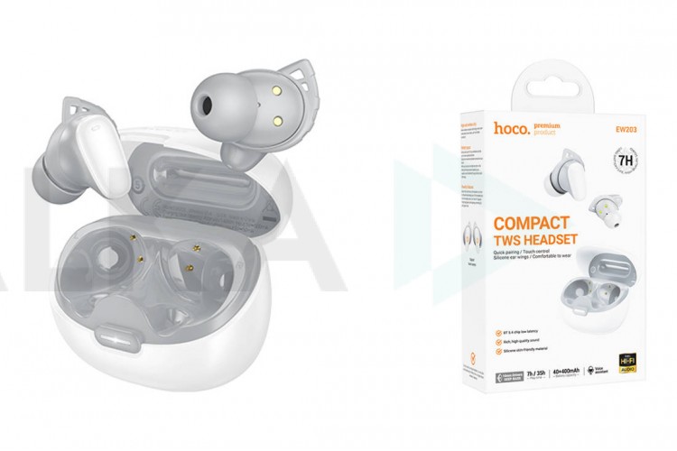 Наушники вакуумные беспроводные HOCO EW203 Jinny true wireless BT headset (белый)