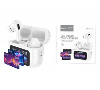 Наушники вакуумные беспроводные HOCO EW72 Lite Soar true wireless touch screen BT headset (белый) с дисплеем