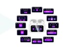 Наушники вакуумные беспроводные HOCO EW72 Lite Soar true wireless touch screen BT headset (белый) с дисплеем