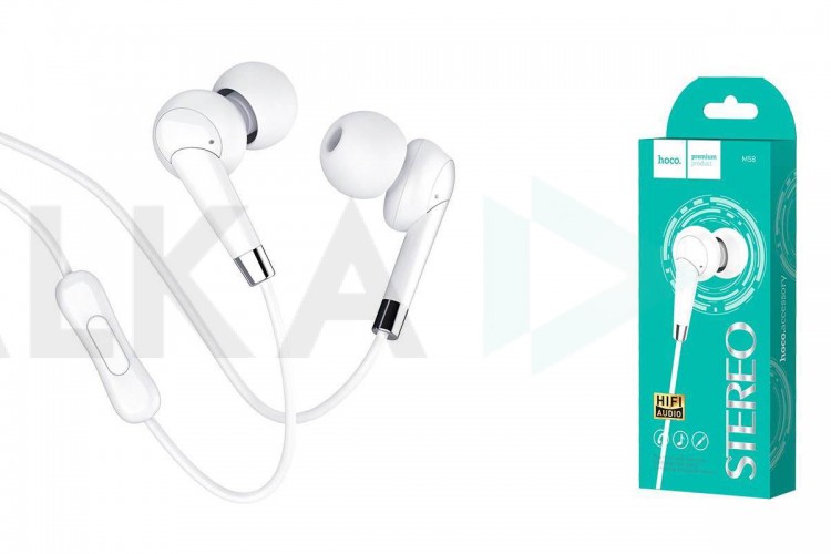 Наушники вакуумные проводные HOCO M58 Amazing universal earphones (белый)