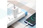 Сетевое зарядное устройство USB + кабель Type-C BOROFONE BA21A Long journey single port QC3.0 (белый)