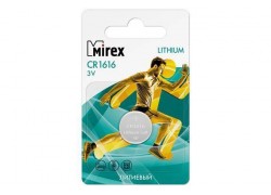 Батарейка литиевая Mirex CR1616 3V цена за 1 шт  ecopack (23702-CR1616-E1)