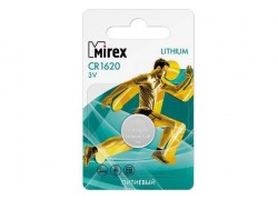 Батарейка литиевая Mirex CR1620 3V цена за 1 шт ecopack (23702-CR1620-E1)