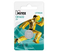 Батарейка литиевая Mirex CR1632 3V цена за 1 шт ecopack (23702-CR1632-E1)