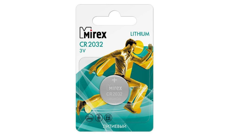 Батарейка литиевая Mirex CR2032 3V цена за 1 шт ecopack (23702-CR2032-E1) Батарейка литиевая Mirex CR2032 3V цена за 1 шт ecopack (23702-CR2032-E1)