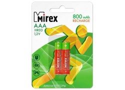 Аккумулятор Ni-MH Mirex HR03 / AAA 800mAh 1,2V цена за 2 шт (2/20/100), блистер (23702-HR03-08-E2)
