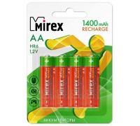 Аккумулятор Ni-MH Mirex HR6 / AA 1400mAh 1,2V цена за 4 шт (4/40/200), блистер (23702-HR6-14-E4)