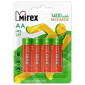 Аккумулятор Ni-MH Mirex HR6 / AA 1400mAh 1,2V цена за 4 шт (4/40/200), блистер (23702-HR6-14-E4)