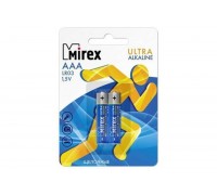 Батарейка алкалиновая Mirex LR03 / AAA 1,5V  цена за 2 шт (2/24/480), блистер (23702-LR03-E2)