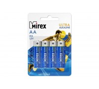 Батарейка алкалиновая Mirex LR6 / AA 1,5V  цена за 4 шт (4/48/480), блистер (23702-LR6-E4)