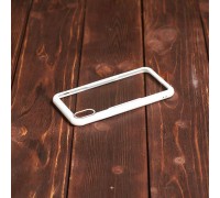 Чехол для iPhone X с белым бампером (прозрачный)