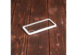 Чехол для iPhone X с белым бампером (прозрачный)