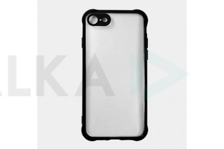 Чехол для iPhone 6+/6S+ с черным бампером (прозрачный)