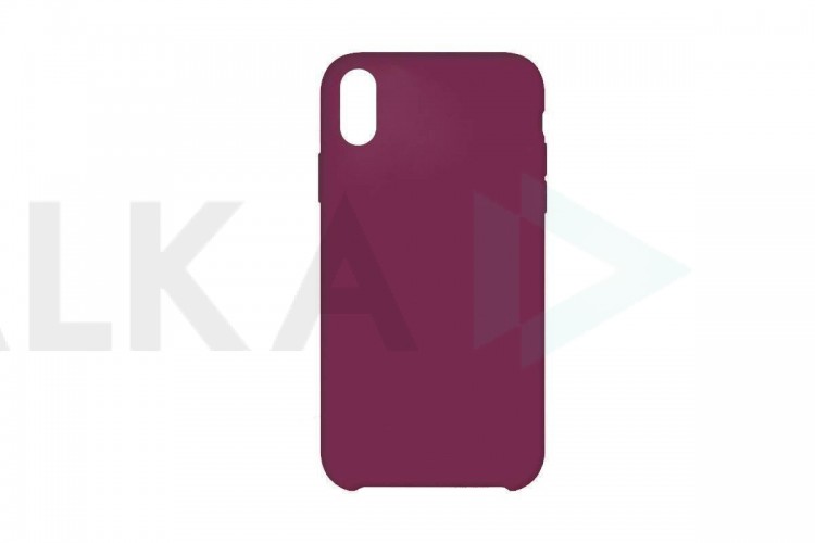 Чехол для iPhone ХR Silicone Case Soft Touch (темная фуксия) 47