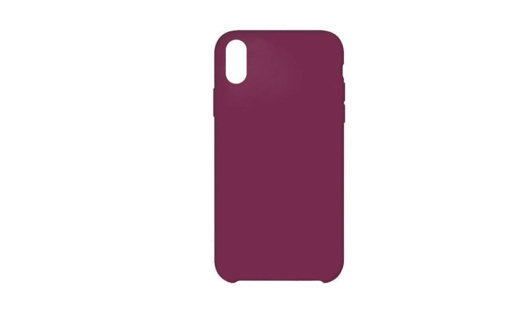 Чехол для iPhone ХR Silicone Case Soft Touch (темная фуксия) 47