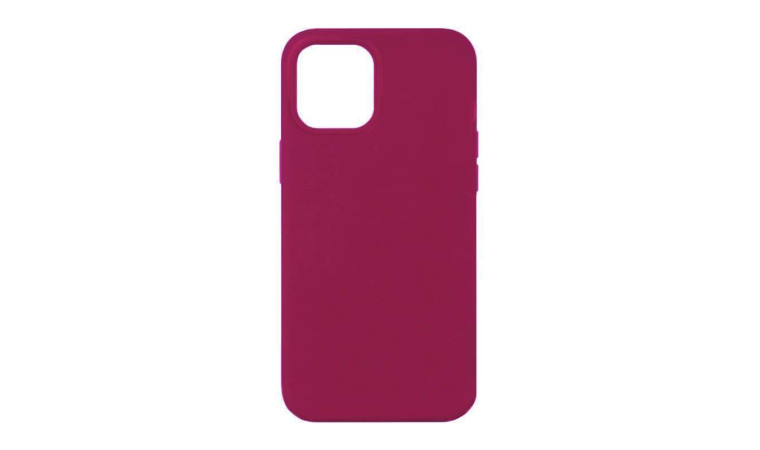 Чехол для iPhone 12 Pro Max (6.7) Silicone Case Soft Touch (темная фуксия)