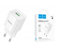 Сетевое зарядное устройство 2USB HOCO C145A Charm single port QC3.0 (белый)