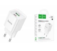 Сетевое зарядное устройство USB + USB-C HOCO C147A Charm PD20W+QC3.0 (белый)