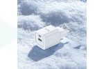 Сетевое зарядное устройство USB + USB-C HOCO C147A Charm PD20W+QC3.0 (белый)