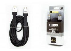 Кабель HDMI-HDMI (папа - папа) 2 м (V2.0) 4K черный