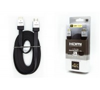 Кабель HDMI-HDMI (папа - папа) 3 м (V2.0) 4K черный