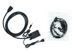 Конвертер переходник HDMI (папа) - VGA (папа) + jack 3.5 + USB кабель 1,8 м