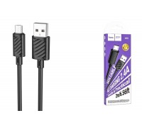 Кабель USB - MicroUSB HOCO X88 (черный) 2м