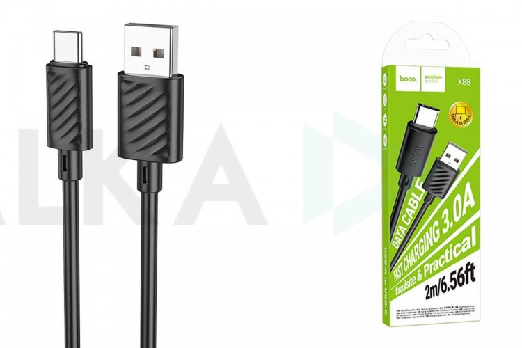 Кабель USB - USB Type-C HOCO X88 (черный) 2м