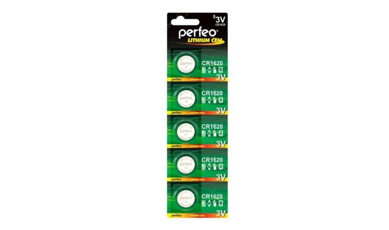 Батарейка литиевая Perfeo CR1620/5BL Lithium Cell цена за блистер 5 шт Батарейка литиевая Perfeo CR1620/5BL Lithium Cell цена за блистер 5 шт