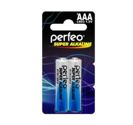 Батарейка алкалиновая Perfeo LR03 AAA/2BL mini Super Alkaline цена за блистер 2  шт