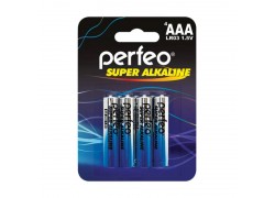 Батарейка алкалиновая Perfeo LR03 AAA/4BL Super Alkaline цена за блистер 4 шт