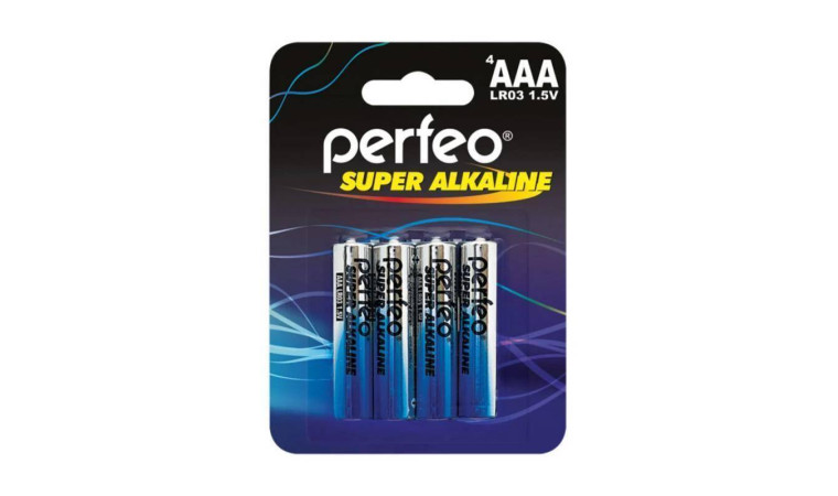 Батарейка алкалиновая Perfeo LR03 AAA/4BL Super Alkaline цена за блистер 4 шт Батарейка алкалиновая Perfeo LR03 AAA/4BL Super Alkaline цена за блистер 4 шт