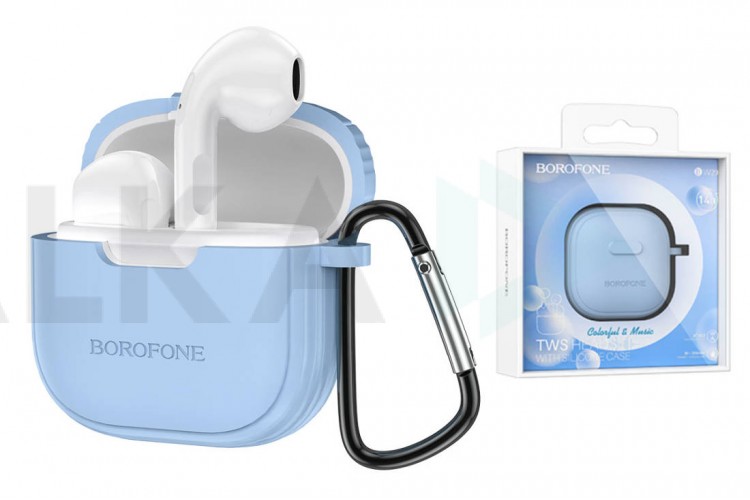 Наушники вакуумные беспроводные BOROFONE BW29 Chram true wireless BT headset Bluetooth (лазурно-синий)