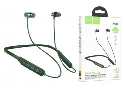 Наушники вакуумные беспроводные HOCO ES64 Easy Sound sports BT earphones headset Bluetooth (темно зеленый)