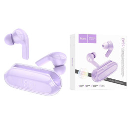 Наушники вакуумные беспроводные HOCO EW39 Bright true wireless ENC BT stereo headset Bluetooth (фиолетовый)