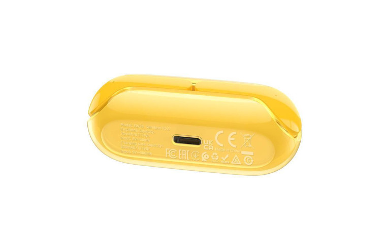 Наушники вакуумные беспроводные HOCO EW39 Bright true wireless ENC BT stereo headset Bluetooth (желтый) Наушники вакуумные беспроводные HOCO EW39 Bright true wireless ENC BT stereo headset Bluetooth (желтый)