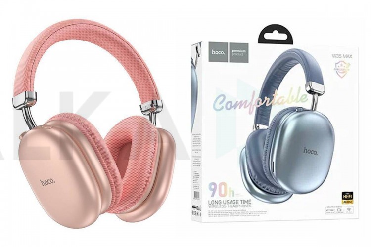 Наушники мониторные беспроводные HOCO W35 Max Joy BT headphones (розовый)