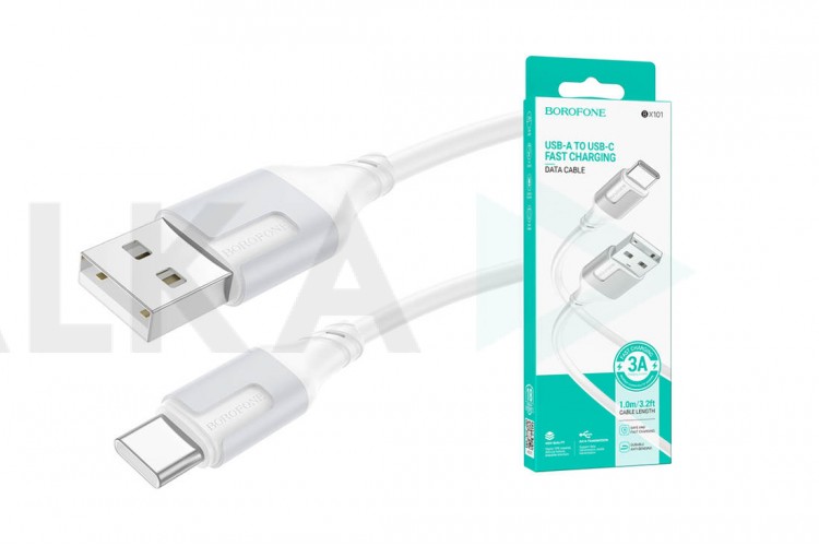 Кабель USB - USB Type-C BOROFONE BX101, (белый) 1м