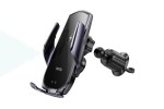 Держатель автомобильный для телефона HOCO CA202 Plus Enlightener infrared induction wireless charging car holder(air outlet) черный