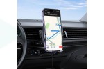 Держатель автомобильный для телефона HOCO CA202 Plus Enlightener infrared induction wireless charging car holder(air outlet) черный