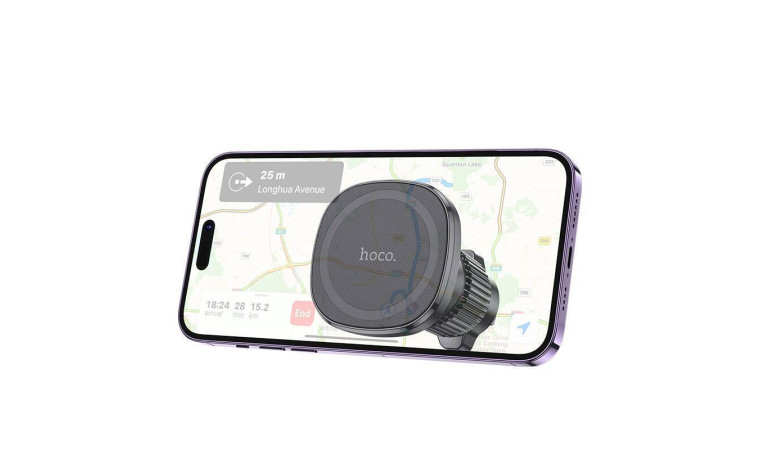 Держатель автомобильный для телефона HOCO H34 Cheetah magnetic ring car holder(air outlet) черный