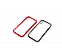Чехол пластиковый для Apple iPhone XS Max X-Lever с черной окантовкой (прозрачный)