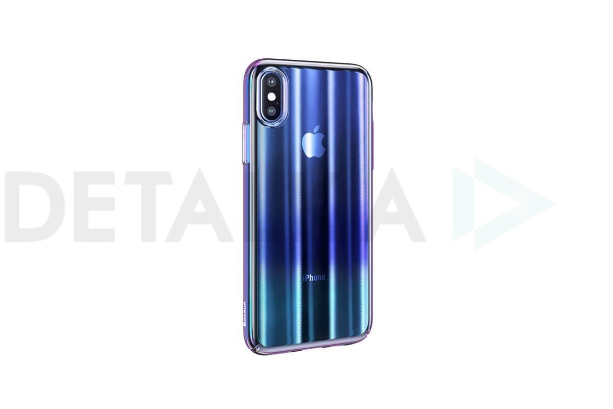 Чехол пластиковый для Apple iPhone XS Max Baseus Aurora (синий) в Детальке  купить,