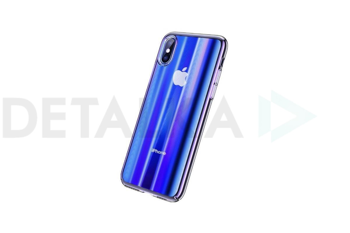 Чехол пластиковый для Apple iPhone XS Max Baseus Aurora (синий) в Детальке  купить,