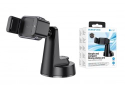 Держатель автомобильный для телефона BOROFONE BH107 Ascend pull clip center console car holder цвет черный