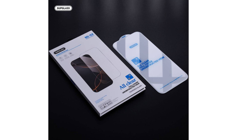 Защитное стекло Supglass SG-02 без черных рамок Transparent Glass All Clear For IPhone 13 Pro Max / 14 Plus (6.7) Защитное стекло Supglass SG-02 без черных рамок Transparent Glass All Clear For IPhone 13 Pro Max / 14 Plus (6.7)